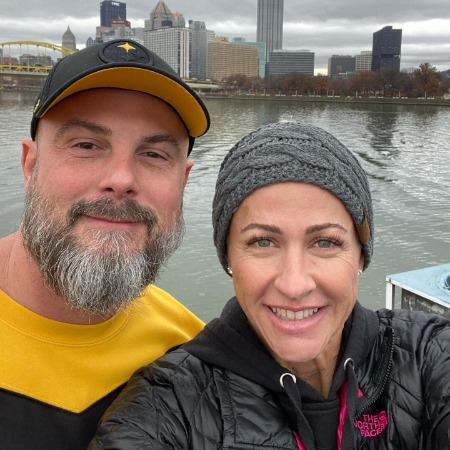 Christie Brimberry with her loving husband Darren Brimberry supporting in Pittsburgh Steelers match.